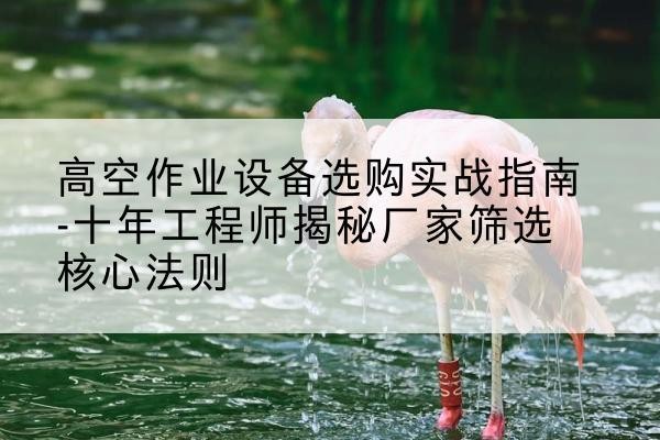 晋宁剪叉式升降机厂家-高空作业设备选购实战指南-十年工程师揭秘厂家筛选核心法则