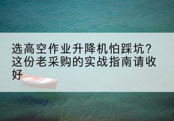 晋宁高空作业升降机厂家推荐-选高空作业升降机怕踩坑？这份老采购的实战指南请收好