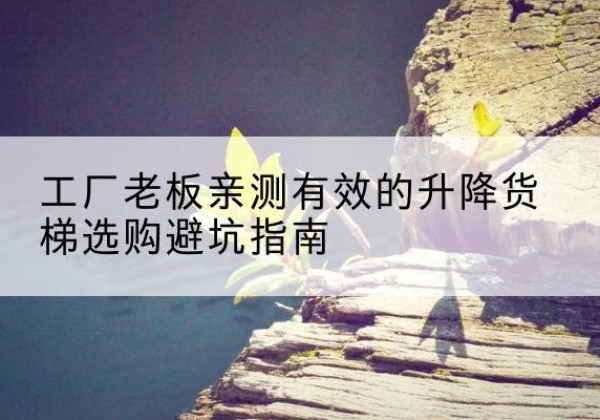 晋宁升降货梯怎么选-工厂老板亲测有效的升降货梯选购避坑指南